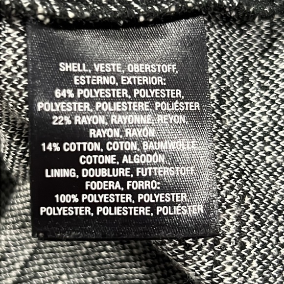 Anthropologie Postmark Boucle Top S Black White Pockets Boho Lined Collar Tweed - Picture 8 of 8